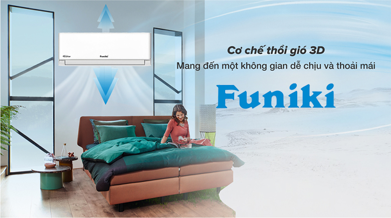 Điều hòa Funiki thổi gió 3D làm lạnh nhanh dễ chịu
