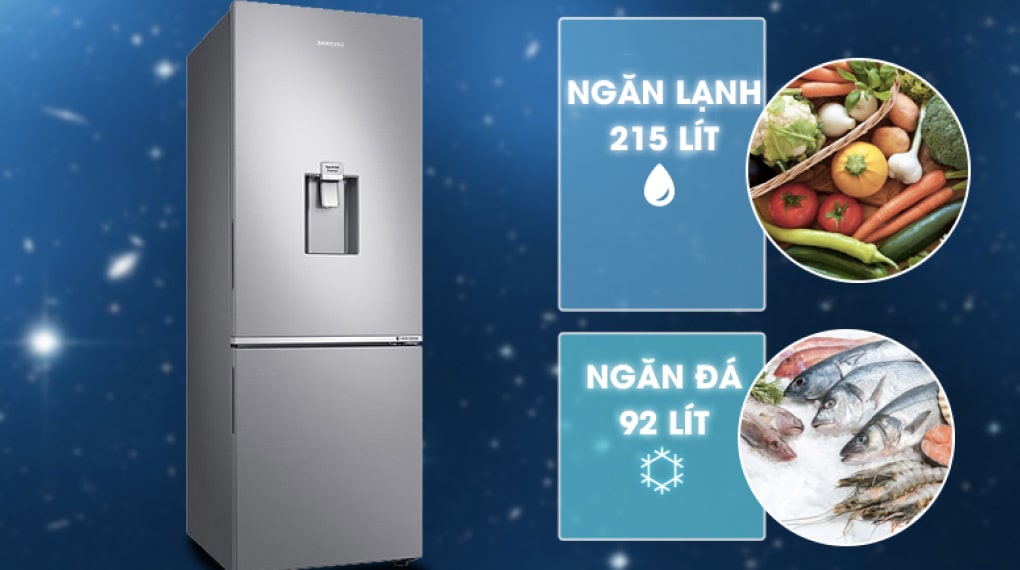 Tủ lạnh Samsung Inverter 307 lít RB30N4170S8/SV - dung tích 307 lít Tủ lạnh Samsung Inverter 307 lít RB30N4170S8/SV - dung tích 307 lít