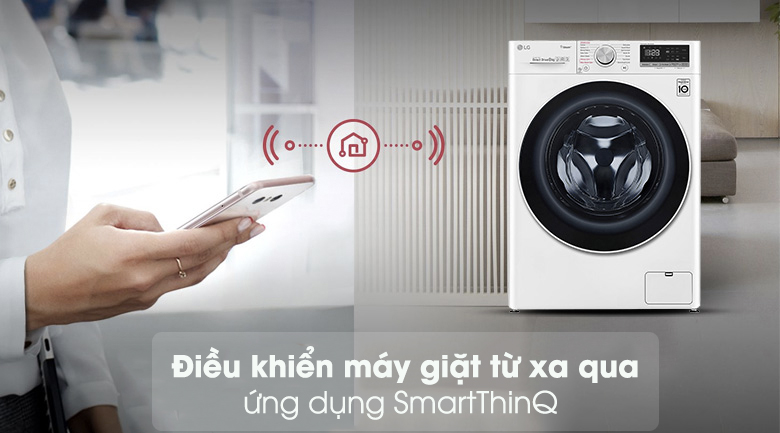 Máy giặt sấy LG Inverter 8.5 kg FV1408G4W | Điều khiển từ xa