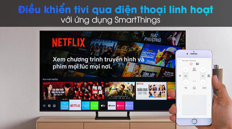 Smart Tivi Led Samsung 4KUA65AU9000 - SmartThings