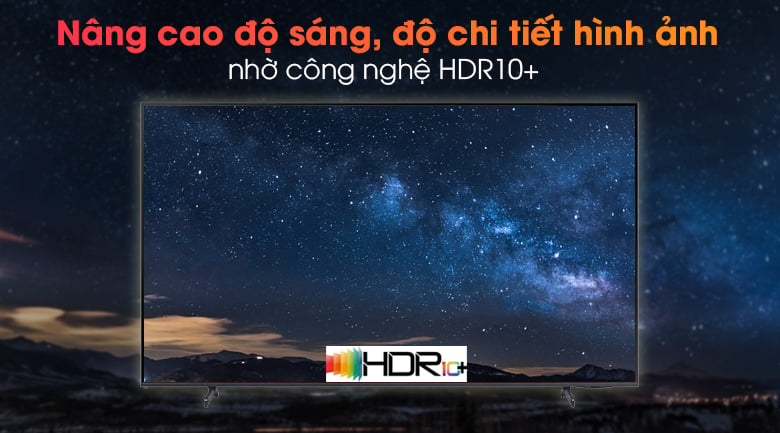 Smart Tivi Samsung 4KUA70AU8100 - Cải thiện độ sáng, độ chi tiết hình ảnh qua công nghệ HDR10 