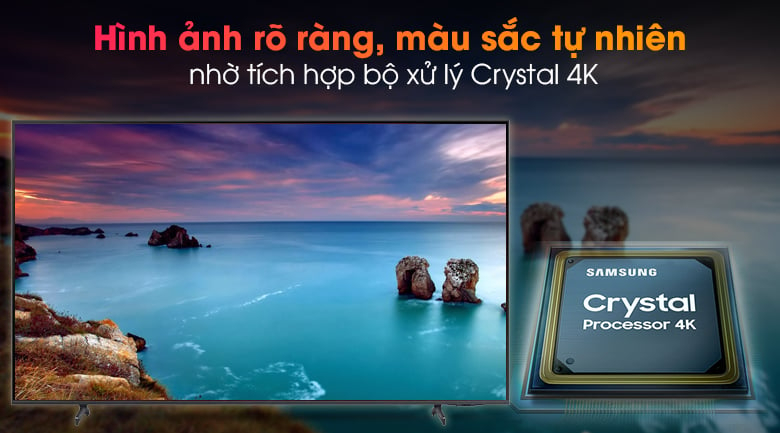 Smart Tivi Samsung 4KUA70AU8100 - Hiển thị các sắc độ màu sắc chính xác hơn qua bộ xử lý Crystal 4K