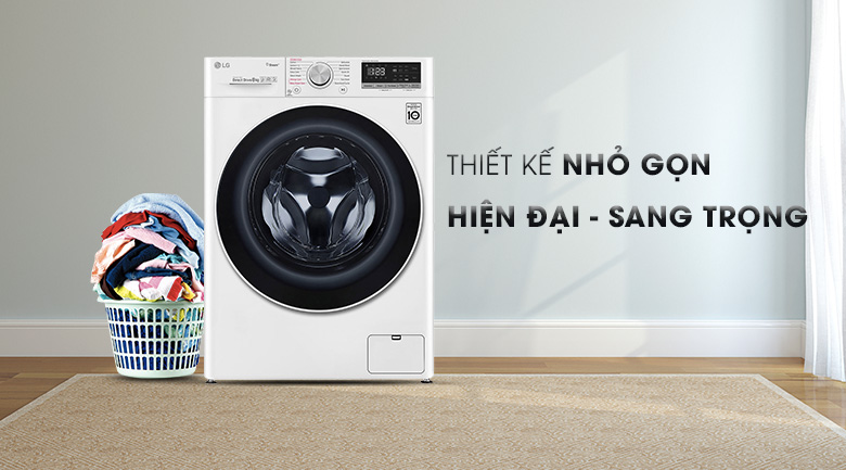 Máy giặt sấy LG Inverter 8.5 kg FV1408G4W | Thiết kế