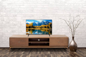 Empty interior of room with vase over brick wall background 3d rendering